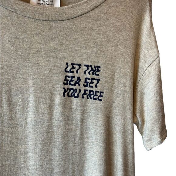 NWT SADIE & SAGE Oatmeal Graphic Knit Tee Shirt - Picture 3 of 9